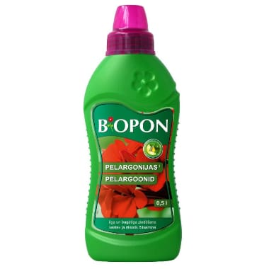Mēslojums pelargonijām Biopon, 500 ml