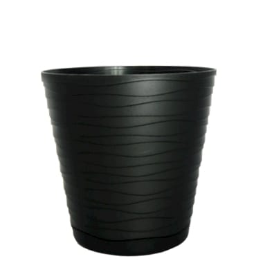 Puķu pods Tedi melns, 17 cm