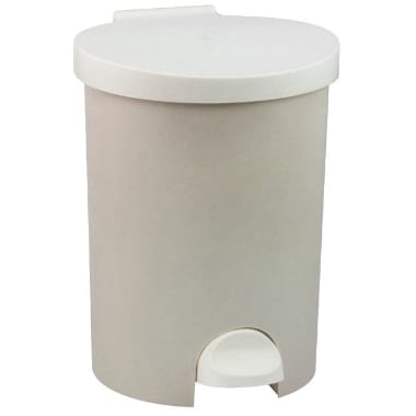 Atkritumu tvertne Curver balta, ar pedāli, 15 L