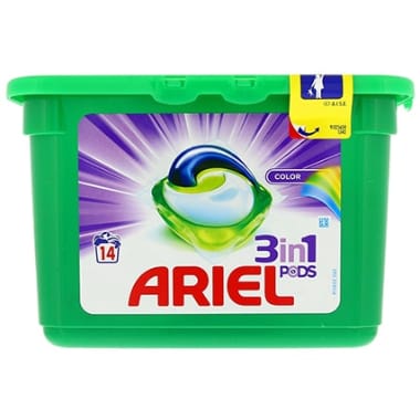 Veļas mazgāšanas kapsulas Ariel Color, 14 gab.