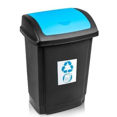 Atkritumu konteiners melns-zils Plast team, 25 L