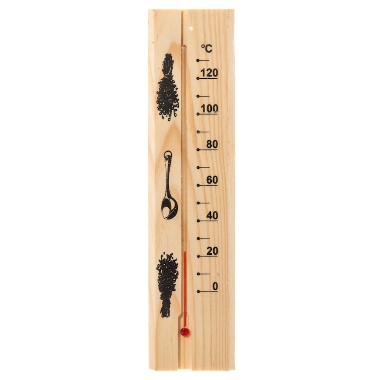 Saunas termometrs ar zīmējumiem 4living, 6x25,5 cm