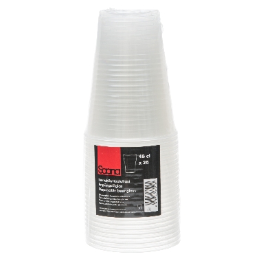 Plastmasas glāzes Saana 480 ml, 25 gab.