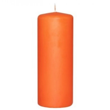 Cilindra formas svece oranža, Diana sveces, 6x15 cm