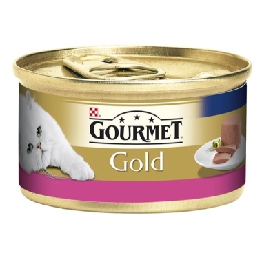 Kaķu pastēte ar liellopu, Gourmet Gold, 85 g