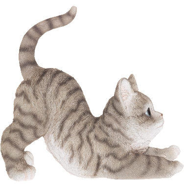 Dārza figūriņa Kaķis, 4living Playful, pelēks, 21,5 cm