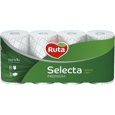 Tualetes papīrs Ruta Premium Selecta, 8 ruļļi