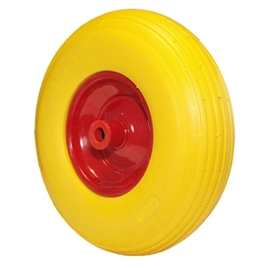 Poliuretāna ritenis dzeltens 13x4,0-6", 20 mm