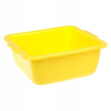 Plastmasa bļoda kvadrātveida dzeltena, Keeeper, 9 L