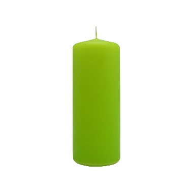 Cilindra formas svece zaļa, Diana sveces, 6x15 cm