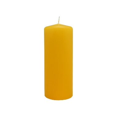 Cilindra formas svece dzeltena, Diana sveces, 6x15 cm