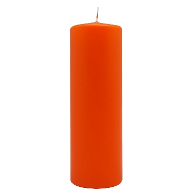 Cilindra formas svece oranža, Diana sveces, 6x18 cm