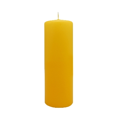 Cilindra formas svece dzeltena, Diana sveces, 6x18 cm