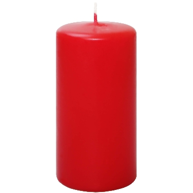 Cilindra formas svece sarkana, Diana sveces, 6x12 cm