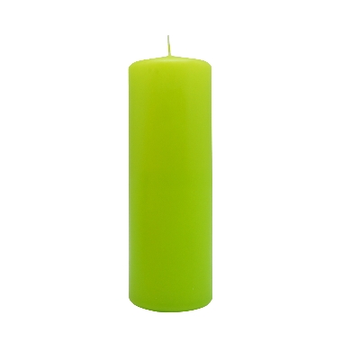 Cilindra formas svece gaiši zaļa, Diana sveces, 6x18 cm
