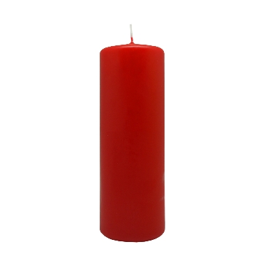 Cilindra formas svece sarkana, Diana sveces, 6x18 cm