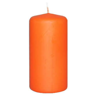 Cilindra formas svece oranža, Diana sveces, 6x12 cm