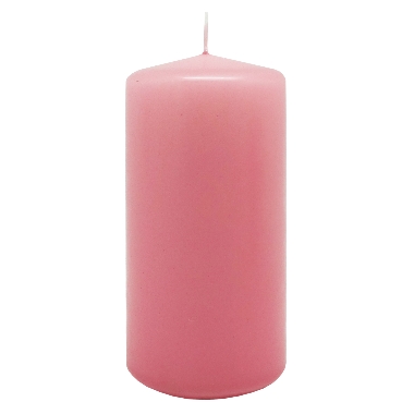 Cilindra formas svece rozā, Diana sveces, 6x12 cm