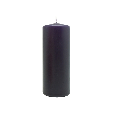 Cilindra formas svece tumši lillā, Diana sveces, 6x15 cm