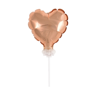 Balons folija sirds rozā zelta, Godan, 8 cm