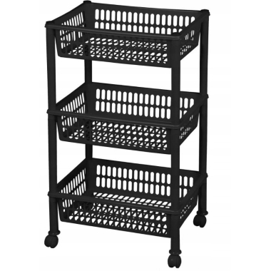 Plaukts Jumbo melns, 40x29,5x69 cm