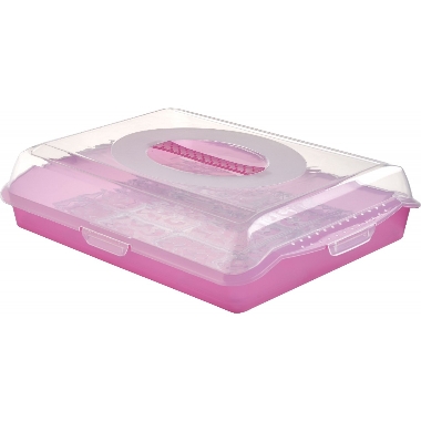 Plastmasas kūku kaste rozā, Keeeper