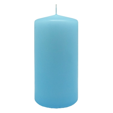 Cilindra formas svece gaiši zila, Diana sveces, 6x12 cm