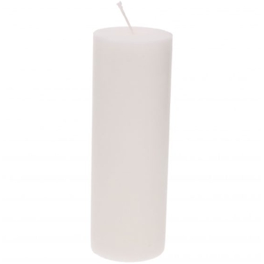 Cilindra svece stearīna balta, Diana sveces, 7x20 cm