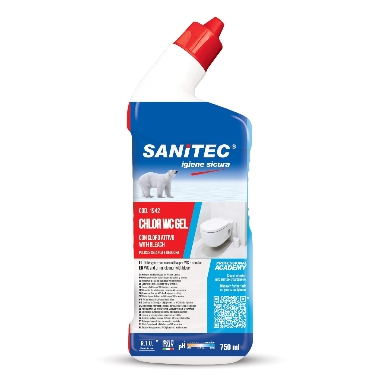 Hloru saturošs tualetes tīrīšanas līdzeklis Chlor gel Sanitec, 750 ml