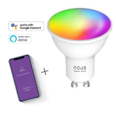 Viedā Wi-Fi LED krāsu maiņas spuldze, GU10/4,5W