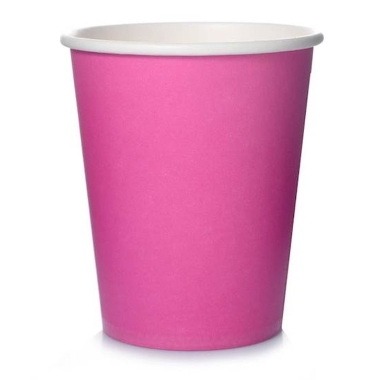 Papīra glāzes rozā 260 ml, 50 gab.