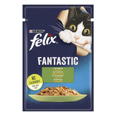 Kaķu barība ar trusi Felix, 85 g