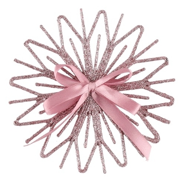 Dāvanu pušķi sniegpārsliņa rozā Winteria, 2 gab.
