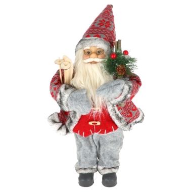Ziemassvētku vecītis ar slēpēm, 55 cm