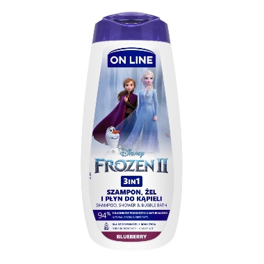 Šampūns 3in1 bērniem Frozen, On Line, 400 ml