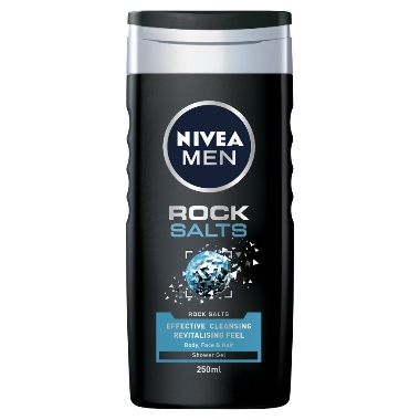 Dušas želeja vīriešiem Rock salts Nivea, 250 ml