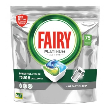Trauku mazgāšanas kapsulas Platinum Fairy, 75 gab.
