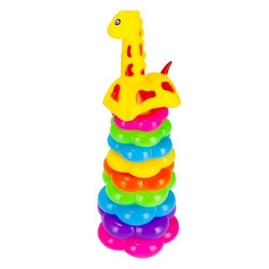 Rotaļlieta piramīda žirafe, 26 cm