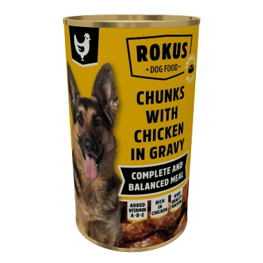 Slapjā suņu barība ar vistu, Rokus 1,24 kg