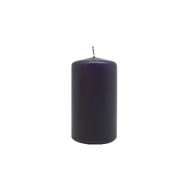 Cilindra formas svece tumši lillā, Diana sveces, 6x10 cm