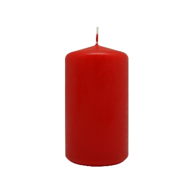 Cilindra formas svece sarkana, Diana sveces, 6x10 cm
