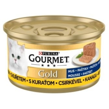 Pastēte kaķiem ar vistu, Gourmet Gold, 85 g