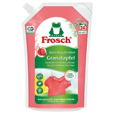 Veļas mazgāšanas līdzeklis ar granātābolu ekstraktu, Frosch, 1,8 L