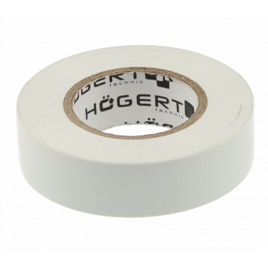 PVC izolācijas lente balta 19mm x 20m, Hogert