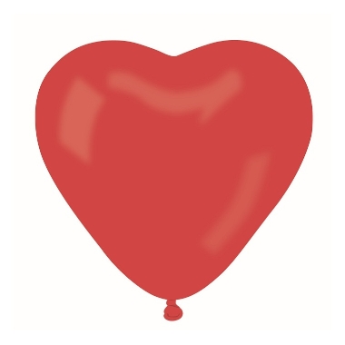 Baloni sirds formas sarkani, 50 gab.