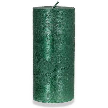 Svece zaļa Rustic Metalic Artman, 15x7 cm