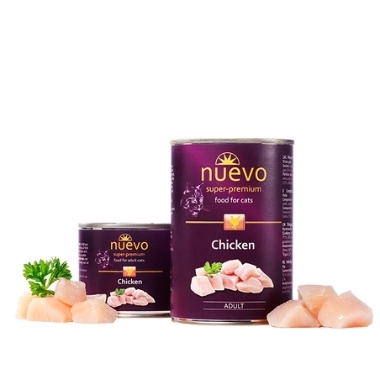 Konservi kaķiem ar vistas gaļu Nuevo, 400 g