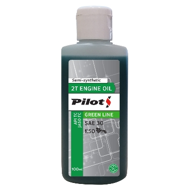 Pussintētiska eļļa 2T dzinējiem Green Line Pilots, 100 ml