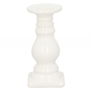 Keramikas svečturis balts, 15 cm