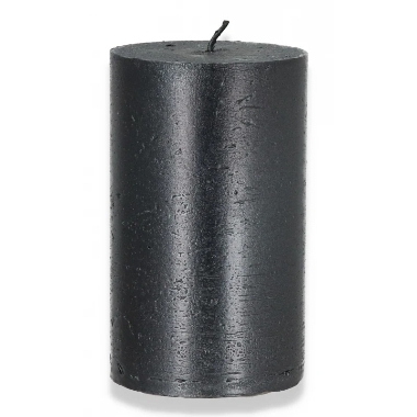 Svece melna Rustic Metalic, 7x11,5 cm